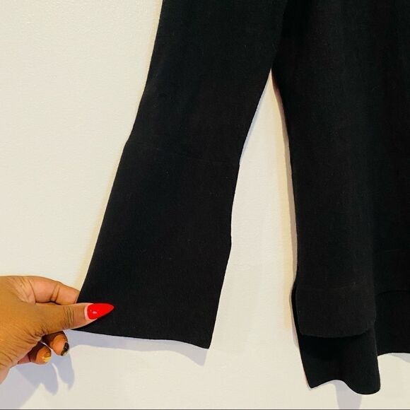 Gibson Latimer Split Hi Lo Hem Flare Sleeve Top Size Medium - Picture 2 of 8